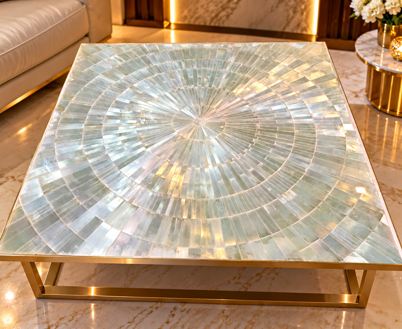 Selenite Center Table