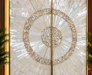 selenite sunburst door